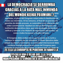 Meme Personalizado LA DEMOCRACIA SE DERRUMBA GRACIAS A LA RaTA MAS