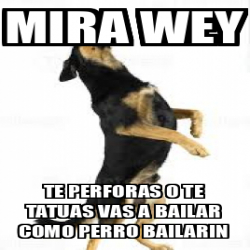 Meme Personalizado Mira Wey Te Perforas O Te Tatuas Vas A Bailar Como