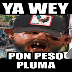 Meme Personalizado Ya Wey Pon Peso Pluma