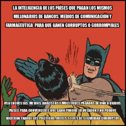 Meme Batman slaps Robin la inteligencia de los PAÍSES que pagan los