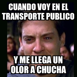 Meme Crying Peter Parker Cuando Voy En El Transporte Publico Y Me