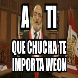 Meme Personalizado A Ti Que Chucha Te Importa Weon