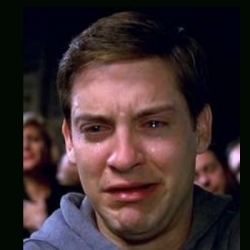 crying peter parker