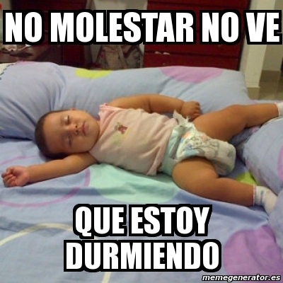 Meme Personalizado - no molestar no ve que estoy durmiendo - 1680223