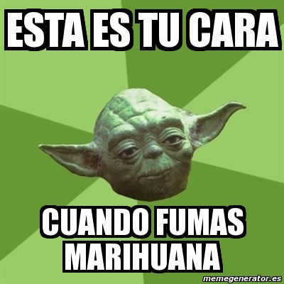 Meme Yoda Esta Es Tu Cara Cuando Fumas Marihuana