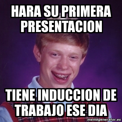 meme de presentación de trabajo