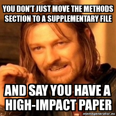 Meme Boromir - YOU DON'T JUST MOVE THE METHODS SECTION TO A ...