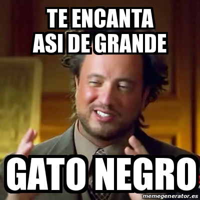 Meme Ancient Aliens Te Encanta Asi De Grande Gato Negro 14562677