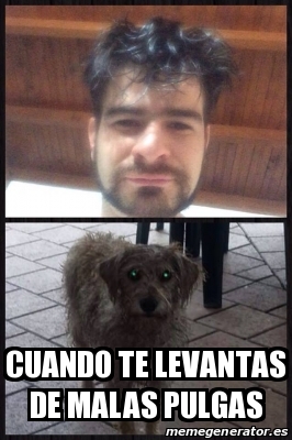 Meme Personalizado - cuando te levantas de malas pulgas - 16123851