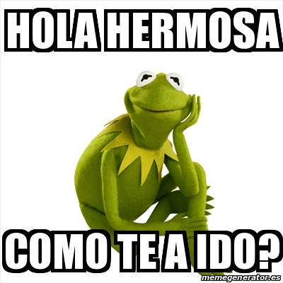 Meme Kermit the frog - hola hermosa como te a ido? - 16315710
