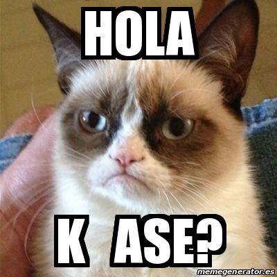 Meme Grumpy Cat - Hola K ASE? - 17402791