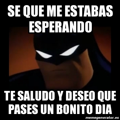 Meme Disapproving Batman - se que me estabas esperando te saludo y deseo  que pases un bonito dia - 17652714