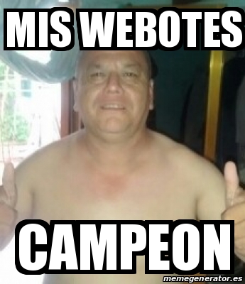 Meme Personalizado - MIS WEBOTES CAMPEON - 18323188