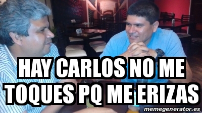 Meme Personalizado - Hay Carlos no me toques pq me erizas - 20523486