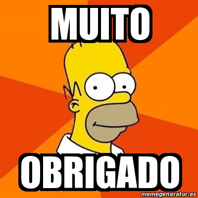 Meme Homer Muito Obrigado