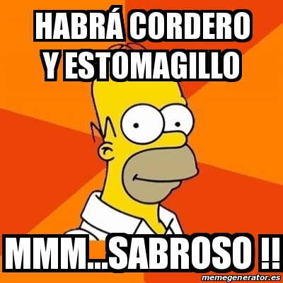Meme Homer Habr Cordero Y Estomagillo Mmm Sabroso