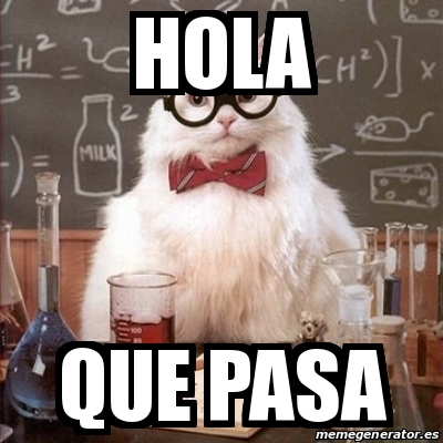 Meme Chemistry Cat - hola que pasa - 28044002