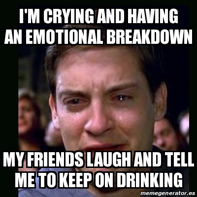 Meme crying peter parker - I'm crying and having an emotional Breakdown ...