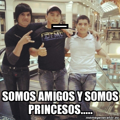 Meme Personalizado Somos Amigos Y Somos Princesos