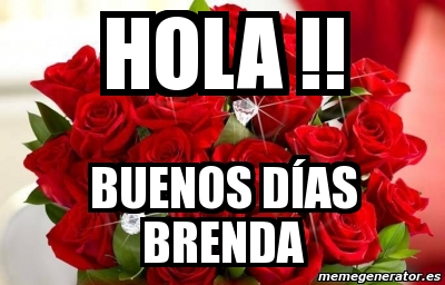 Meme Personalizado - HOLA !! BUENOS DÃ AS BRENDA - 3953455