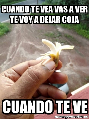 Meme Personalizado Cuando Te Vea Vas A Ver Te Voy A Dejar Coja Cuando