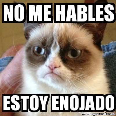 Meme Grumpy Cat No Me Hables Estoy Enojado