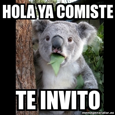 Meme Koala - Hola ya comiste Te invito - 30458445