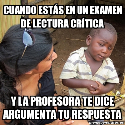 Meme Skeptical 3rd World Kid - Cuando estás en un examen de ...