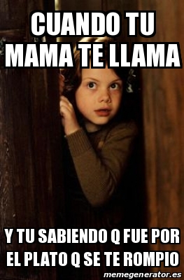 Meme Se Rompio Meme Personalizado - cuando tu mama te llama y tu sabiendo q fue por el ...