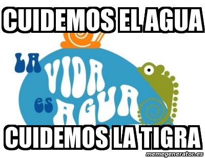 Meme Personalizado - Cuidemos el agua Cuidemos la tigra - 30979336