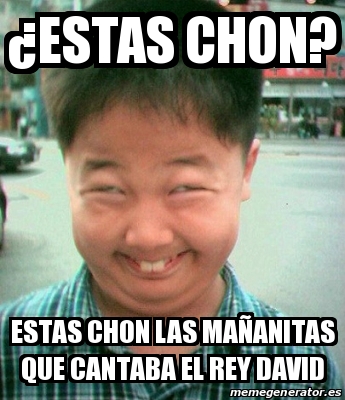 Meme Personalizado - Â¿ESTAS CHON? ESTAS CHON LAS MAÃ‘ANITAS QUE ...