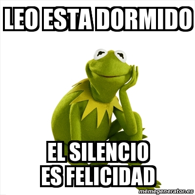 Meme Kermit the frog - Leo esta dormido El silencio es felicidad - 31201986