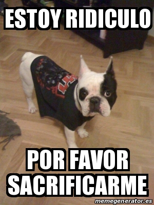Meme Personalizado - estoy ridiculo Por favor sacrificarme - 31247281