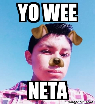 Meme Personalizado Yo Wee Neta