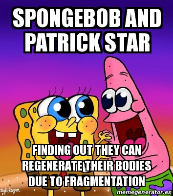 Meme Personalizado - Spongebob and patrick star finding out theY can ...