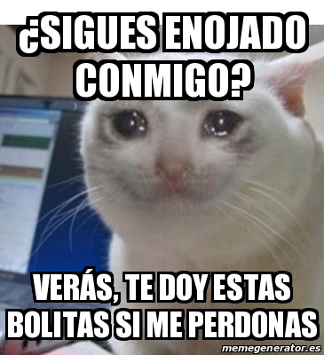 Meme Personalizado - Â¿sigues enojado conmigo? verÃ¡s, te doy estas ...