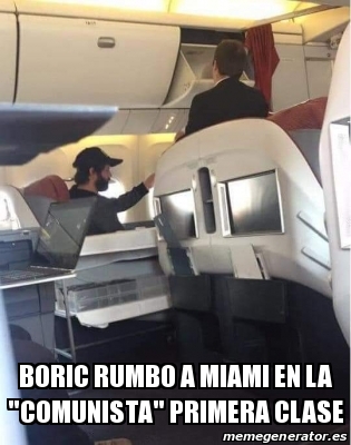 Meme Personalizado - Boric rumbo a Miami en la