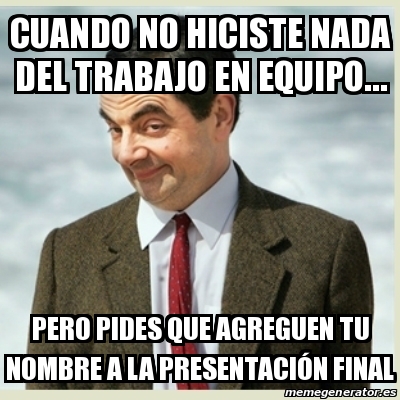 meme de presentación de trabajo