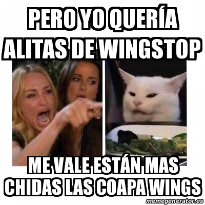 Meme Personalizado - Pero yo querÃa alitas de wingstop Me vale estÃ¡n mas  chidas las Coapa Wings - 31551887