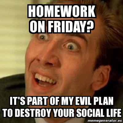 no homework on friday policy