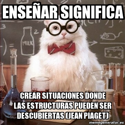 Meme Chemistry Cat ENSE AR SIGNIFICA CREAR SITUACIONES DONDE