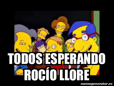 Meme Personalizado - Todos esperando Rocío llore - 31728646