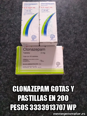 Clonazepam En Gotas O Pastillas