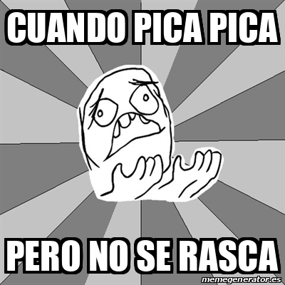 Meme Whyyy Cuando Pica Pica Pero No Se Rasca