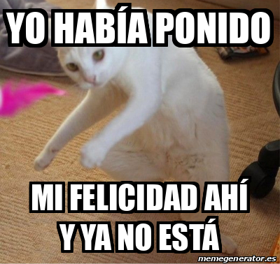 Meme Personalizado Yo había ponido Mi felicidad ahí y ya no está