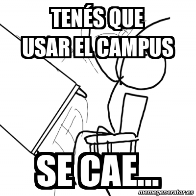 Meme Desk Flip Rage Guy Ten S Que Usar El Campus Se Cae