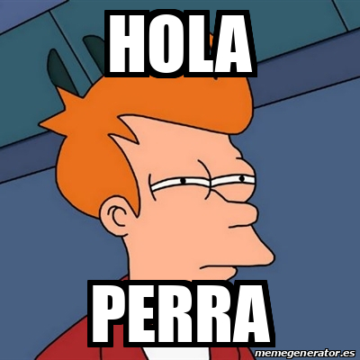 Meme Futurama Fry - hola perra - 31999277