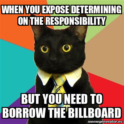 Meme Business Cat - when you expose determining on the responsibility ...