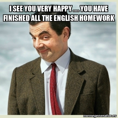 mr bean homework meme