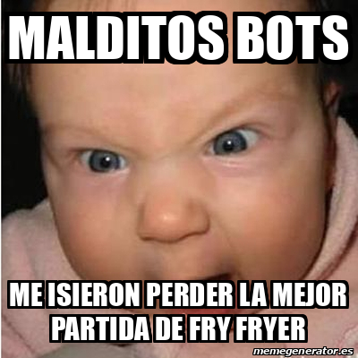Meme Bebe furioso - malditos bots me isieron perder la mejor partida de ...
